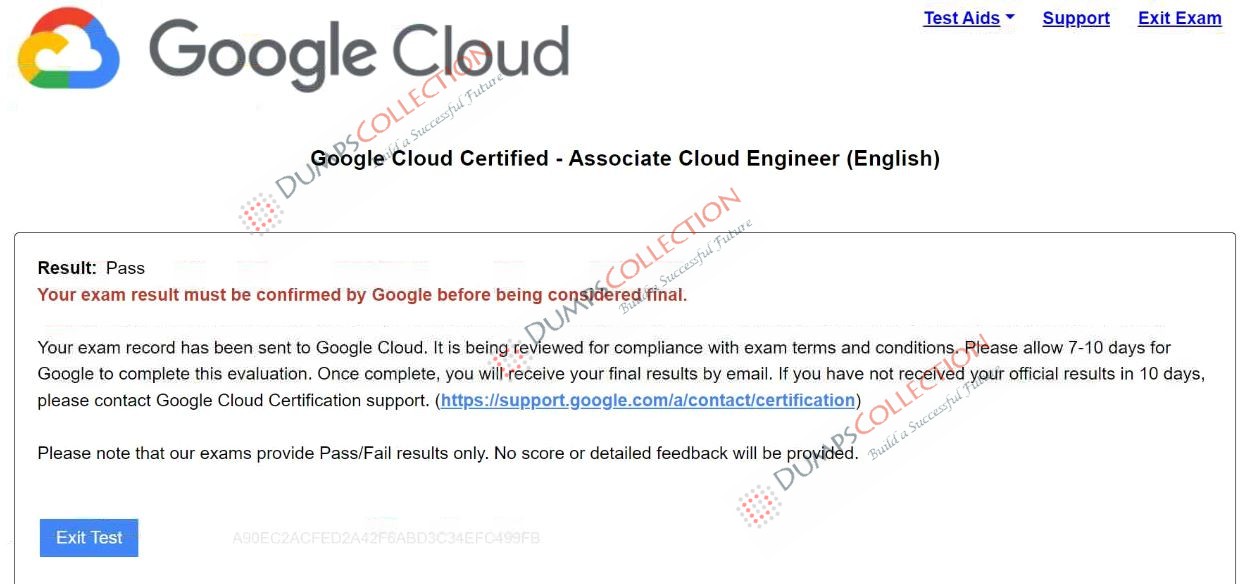 Confirmed passing report for the Associate-Cloud-Engineer 1