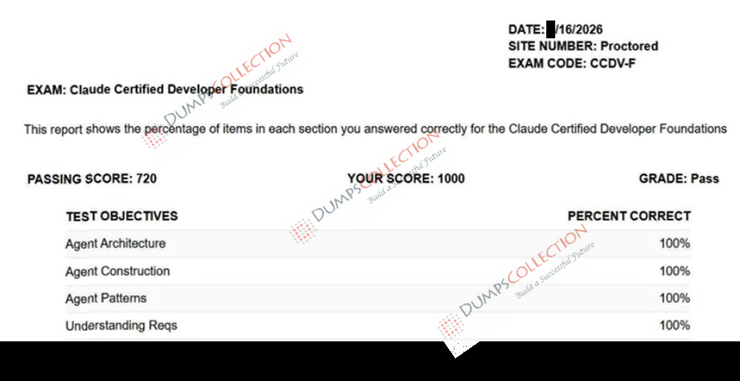 Confirmed passing report for the CCDV-F 2