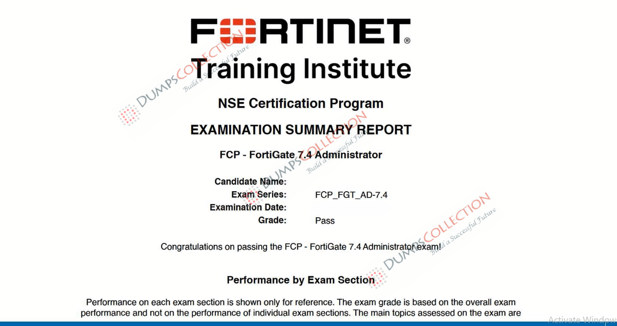 Confirmed passing report for the FCP_FGT_AD-7.4 4