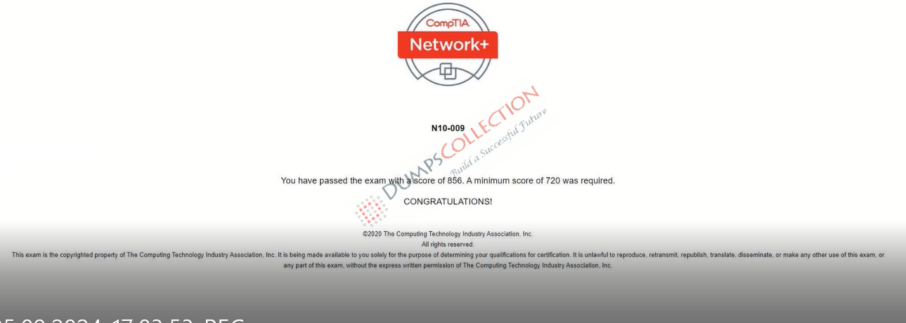 Confirmed passing report for the N10-009 1