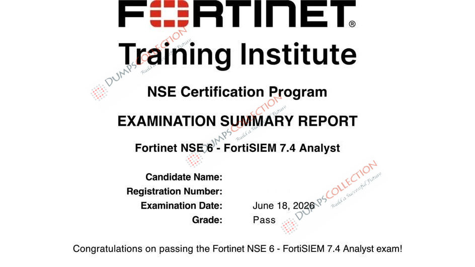 Confirmed passing report for the NSE6_FSM_AN-7.4 1