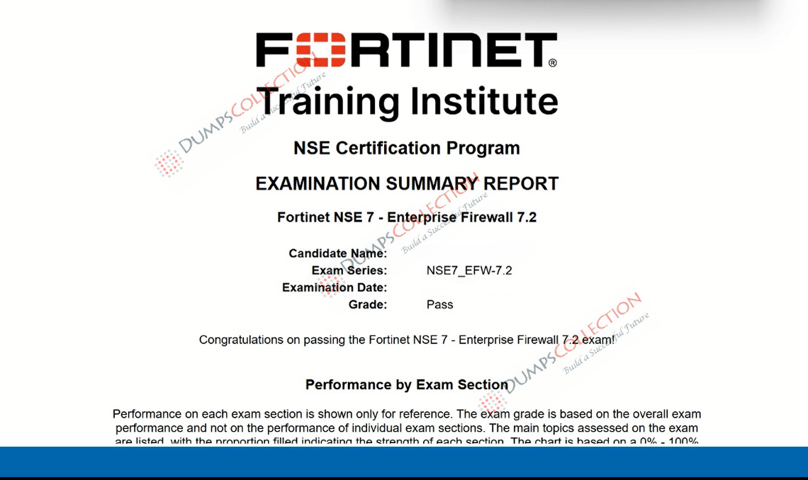 Confirmed passing report for the NSE7_EFW-7.2 5