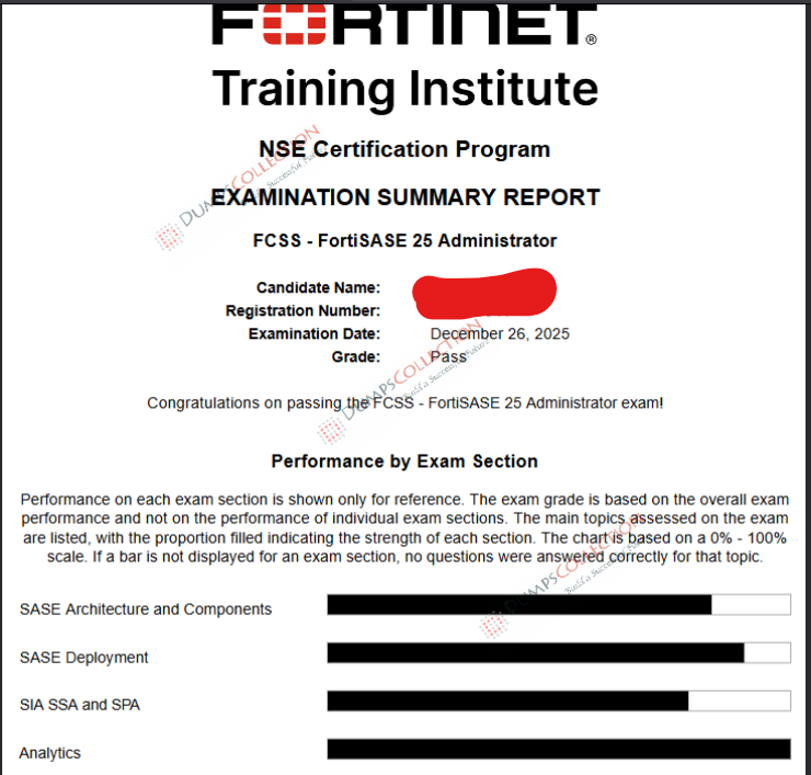 Confirmed passing report for the NSE7_SSE_AD-25 6